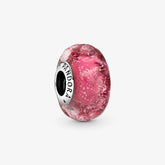 Pandora Charm mit Lachsrosa Murano-Glas, 8.4 mm - Ein Hauch von Magie